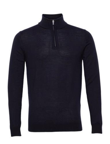 Blackhall Designers Knitwear Half Zip Jumpers Navy Reiss