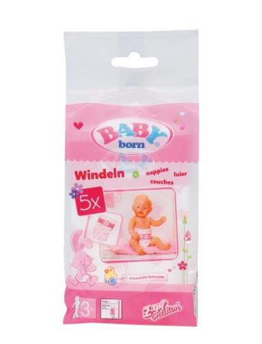 Baby Born Nappies 5 Pack Toys Dolls & Accessories Doll Clothes White B...