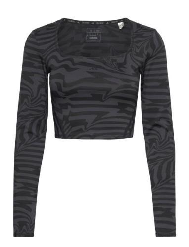 Trainicons Training Jacquard Crop Long-Sleeve Top Sport Crop Tops Long...