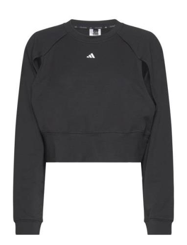 Power Cover Up Sport Crop Tops Long-sleeved Crop Tops Black Adidas Per...