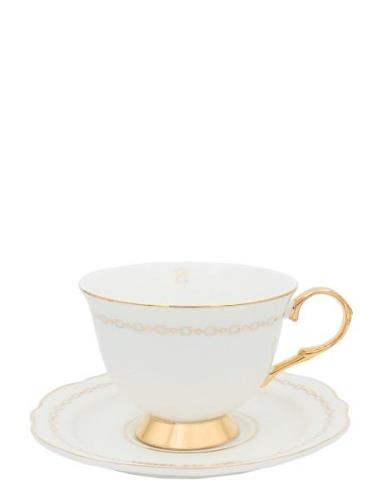 Cup With Saucer - Anima Bianco Home Tableware Cups & Mugs Tea Cups Whi...