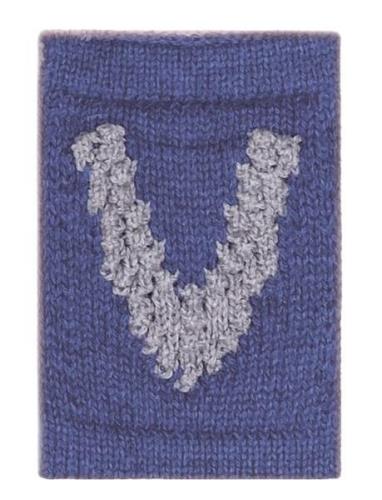 Knitted Letter V, Blue Home Kids Decor Decoration Accessories-details ...