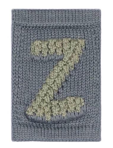 Knitted Letter Z, Blue Home Kids Decor Decoration Accessories-details ...