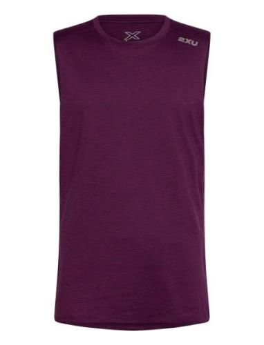 Motion Tank Tops T-shirts Sleeveless Purple 2XU