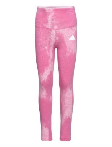 Jg Fi Aop 7/8Le Sport Leggings Pink Adidas Performance