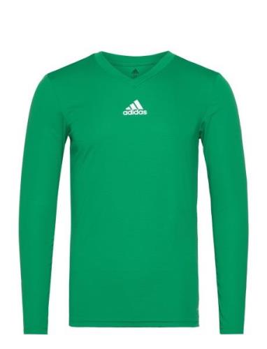 Team Base Tee Sport Base Layer Tops Green Adidas Performance