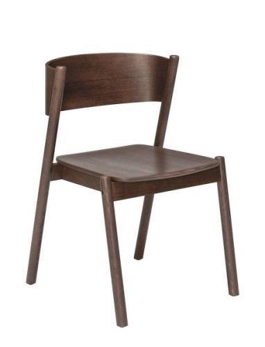 Oblique Spisestol Home Furniture Chairs & Stools Chairs Brown Hübsch