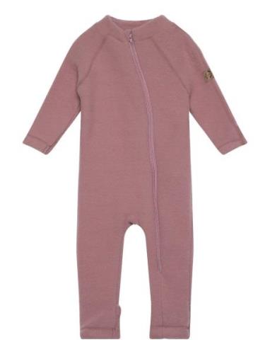 Wool Baby Suit Outerwear Fleece Outerwear Fleece Coveralls Pink Mikk-l...