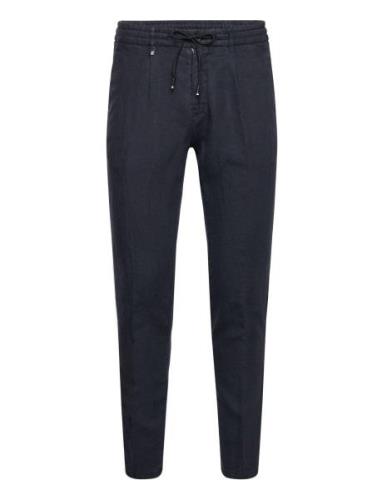 C-Genius-D-Rds-242F Bottoms Trousers Linen Trousers Blue BOSS