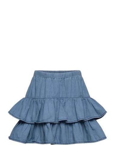 Skirt Denim Flounces Dresses & Skirts Skirts Denim Skirts Blue Lindex