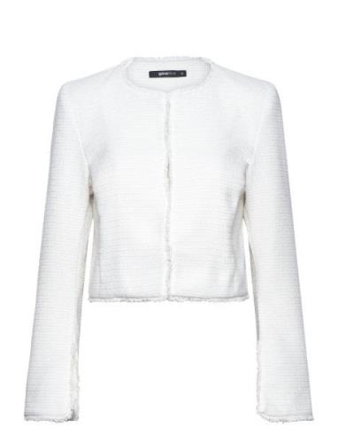 Boucle Jacket Blazers BouclÉ Blazers White Gina Tricot