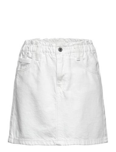 Paperbag Denim Skirt Dresses & Skirts Skirts Denim Skirts White Mango