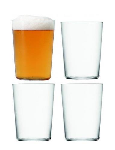 Gio Tumbler Set 4 Home Tableware Glass Beer Glass Nude LSA Internation...