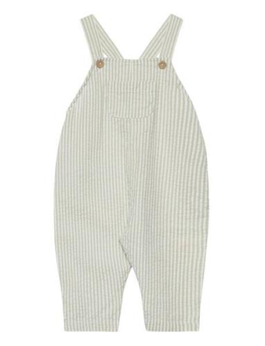 Trousers Bib Seersucker Bottoms Dungarees Green Lindex