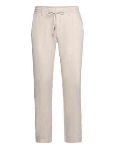 Bs Louis Slim Fit Chinos Bottoms Trousers Linen Trousers Beige Bruun &...