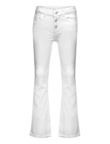 Buttons Flare Jeans Bottoms Jeans Bootcut Jeans White Mango