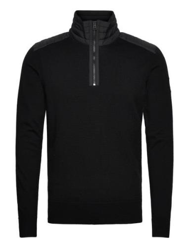 Kilmington Quarter Zip Jumper Designers Knitwear Half Zip Jumpers Blac...