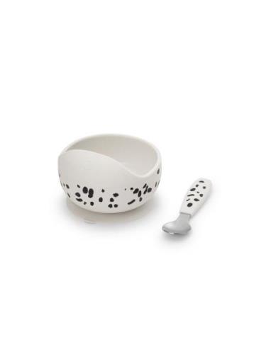 Silic Bowl Set - Dalmatian Dots Home Meal Time Plates & Bowls Bowls Wh...