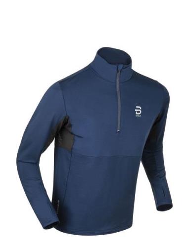 Long Sleeve Run Sport Sport Clothing Sport Fleeces & Midlayers Navy Da...