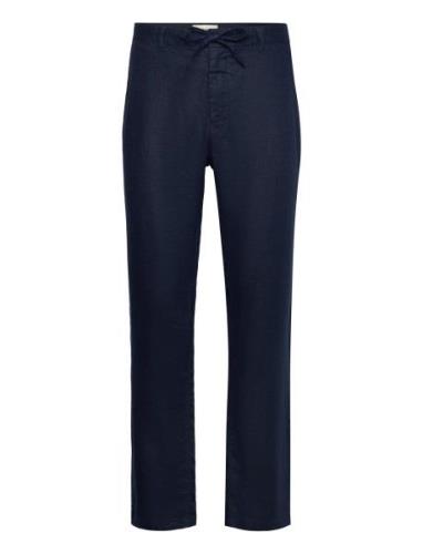 Relaxed Linen Ds Pants Bottoms Trousers Linen Trousers Blue GANT