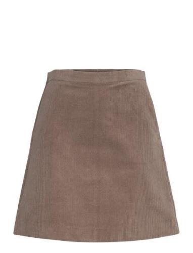 Slhelle Aline Skirt Skirts Short Skirts Brown Soaked In Luxury