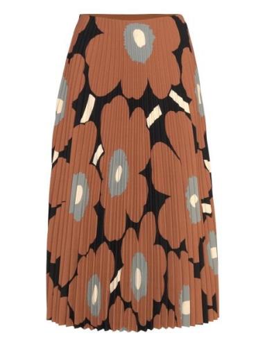 Myy Unikko Skirts Knee-length & Midi Skirts Brown Marimekko