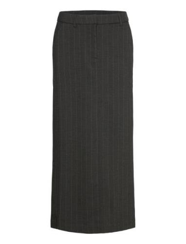 Skirt Winny Pinstripe Skirts Maxi Skirts Grey Lindex