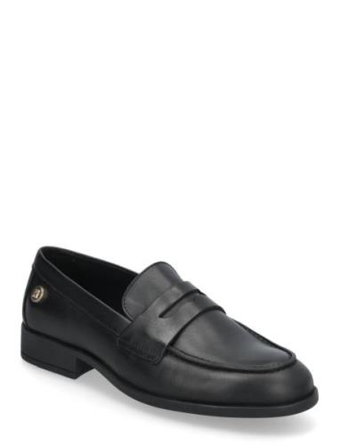 Th Stud Leather Loafer Shoes Flat Loafers Black Tommy Hilfiger