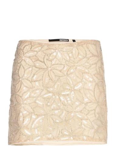 Sequin Mini Skirt Skirts Short Skirts Beige ROTATE Birger Christensen