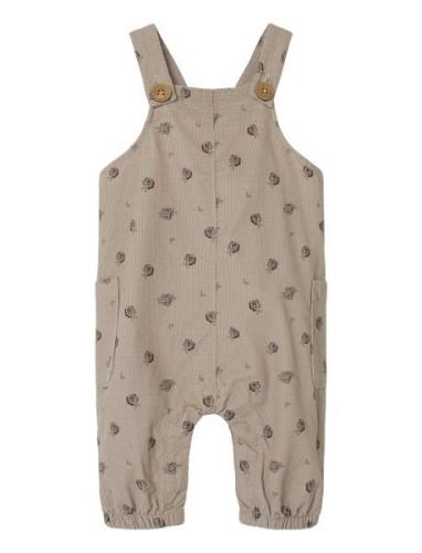 Nbfnola Floral Cord Overall 8260-Mu Lil Bottoms Dungarees Brown Lil'At...