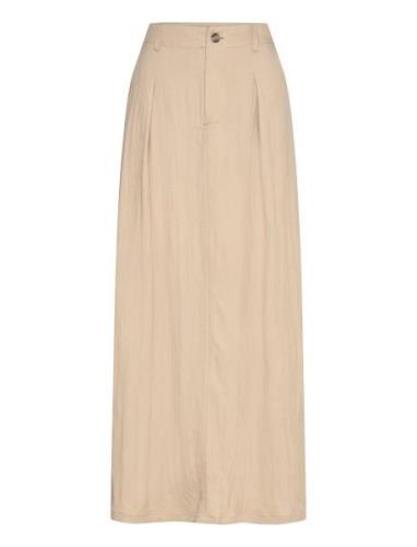 Fqz -Skirt Skirts Maxi Skirts Beige FREE/QUENT