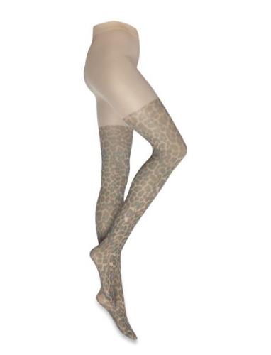 Tights 50 Den Leo Aop Lingerie Pantyhose Beige Lindex