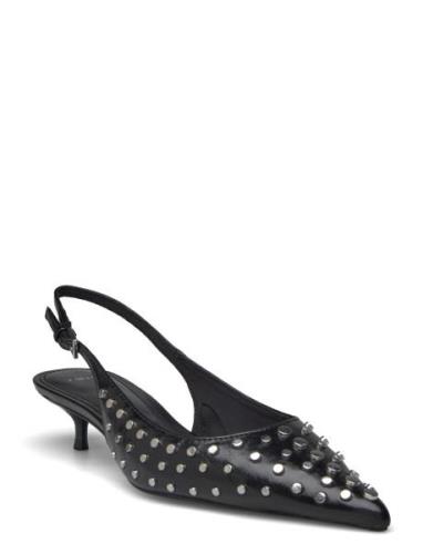 Studded Slingback Shoes Shoes Sling Backs Heeled Slingbacks Black Mang...