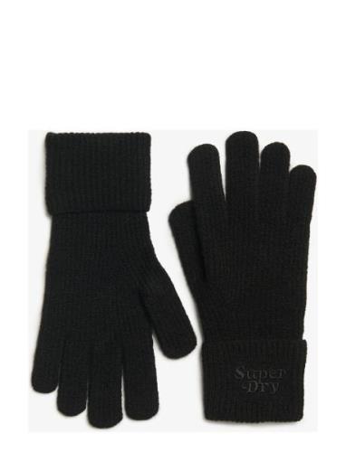 Soft Rib Knit Gloves Accessories Gloves Finger Gloves Black Superdry