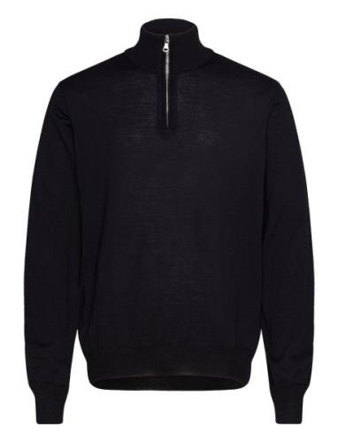 Marlon Half Zip Designers Knitwear Half Zip Jumpers Navy Oscar Jacobso...