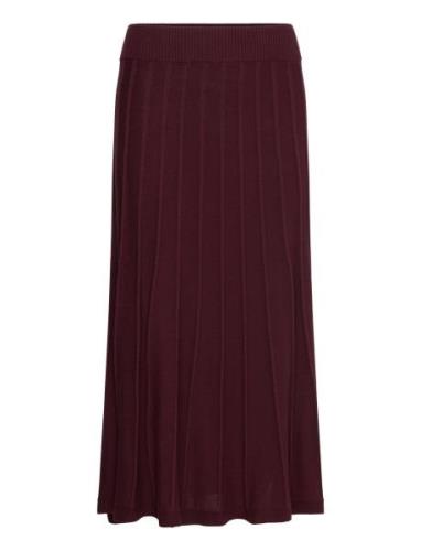 Klara Skirt Skirts Maxi Skirts Burgundy Jumperfabriken