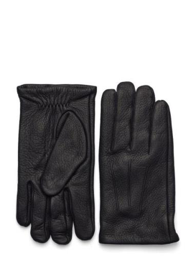 Leather Gloves Accessories Gloves Finger Gloves Black Portia 1924