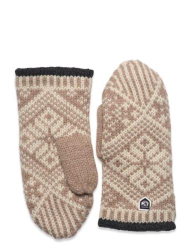 Nordic Wool Mitt Accessories Gloves Thumb Gloves Beige Hestra