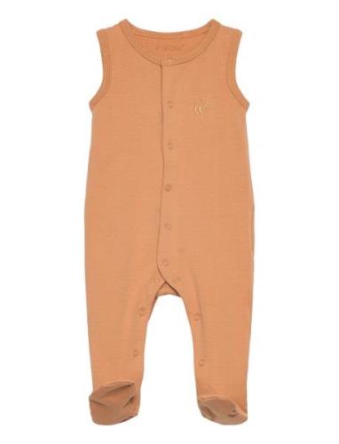 Romper W.feet - Solid Bodies Sleeveless Bodies Orange Fixoni