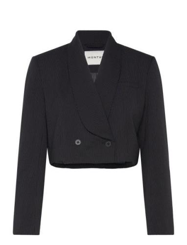 Silvie Blazers Cropped Blazers Black Munthe