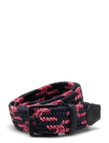 Contrast Elastic Braided Belt Accessories Belts Braided Belt Navy GANT