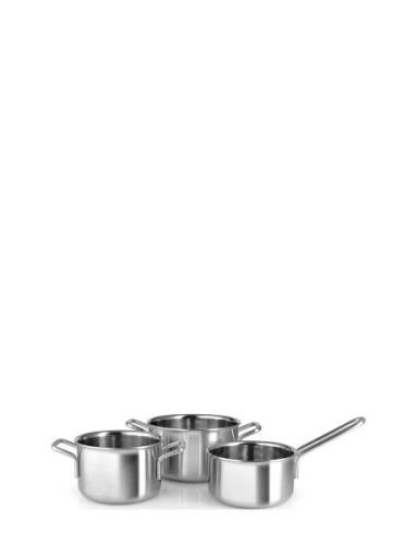 Multi Line Sæt 3 Stk. Home Kitchen Pots & Pans Casserole Dishes Silver...