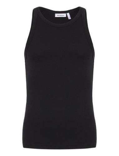 Rib Tank Top Tops T-shirts Sleeveless Black Weekday