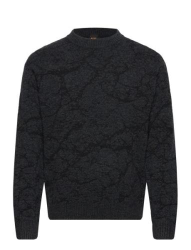 Kratere Tops Knitwear Round Necks Black BOSS