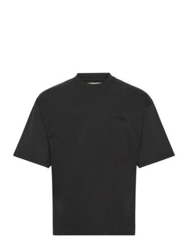 Wbbeam Washed Home Tee Tops T-Kortærmet Skjorte Black Woodbird