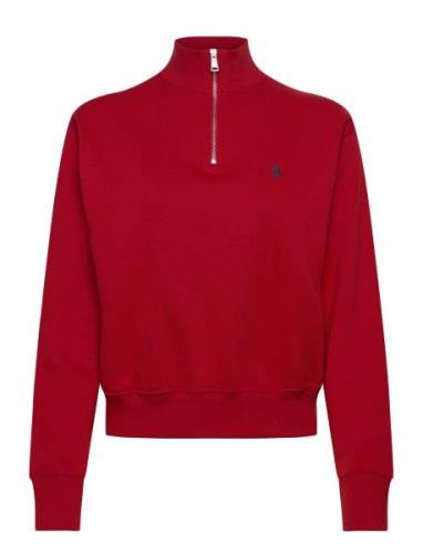 Fleece Quarter-Zip Tops Sweatshirts & Hoodies Sweatshirts Red Polo Ral...