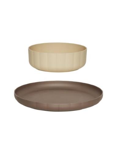 Pullo Plate & Bowl - Set Of 2 Home Meal Time Plates & Bowls Plates Bro...