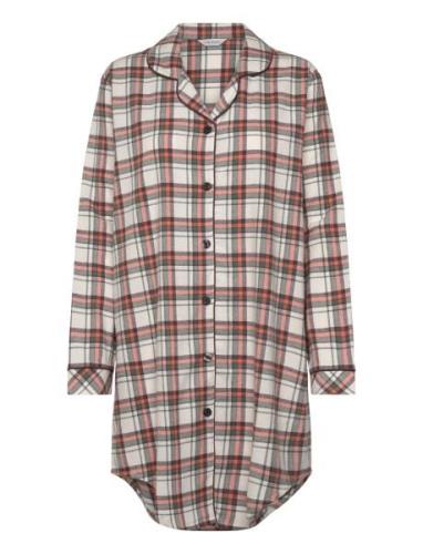 Cotton Flannel Nightshirt Nattøj Cream Lady Avenue