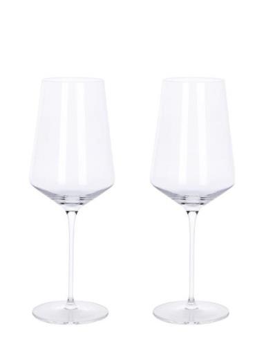 Ultima Mouthblown Crystal Glass White 460 Ml. 2 Pcs. Giftbox Home Tabl...