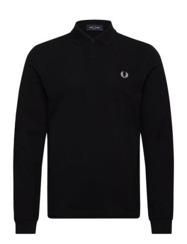 L/S Plain Fp Shirt Tops Polos Long-sleeved Black Fred Perry